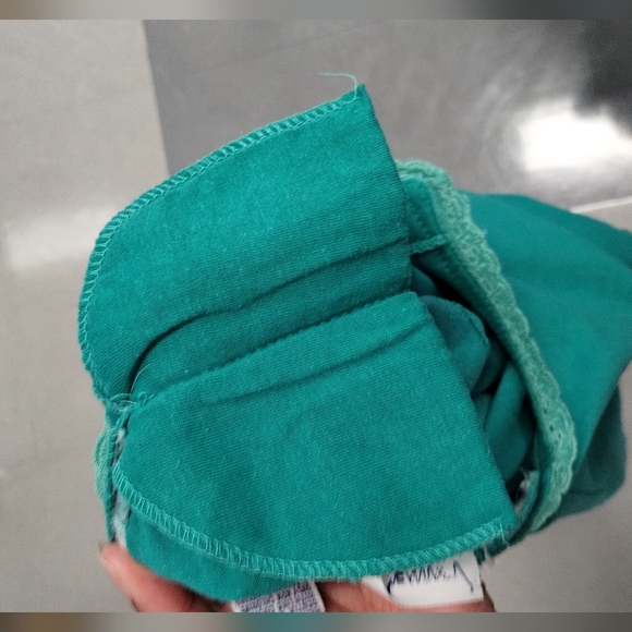 • Lauren Brooke Women L Green inner shoulder pads  Long Sleeve 10 Buttons Top - Picture 10 of 11